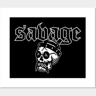 Sabage Savage Skull Posters and Art